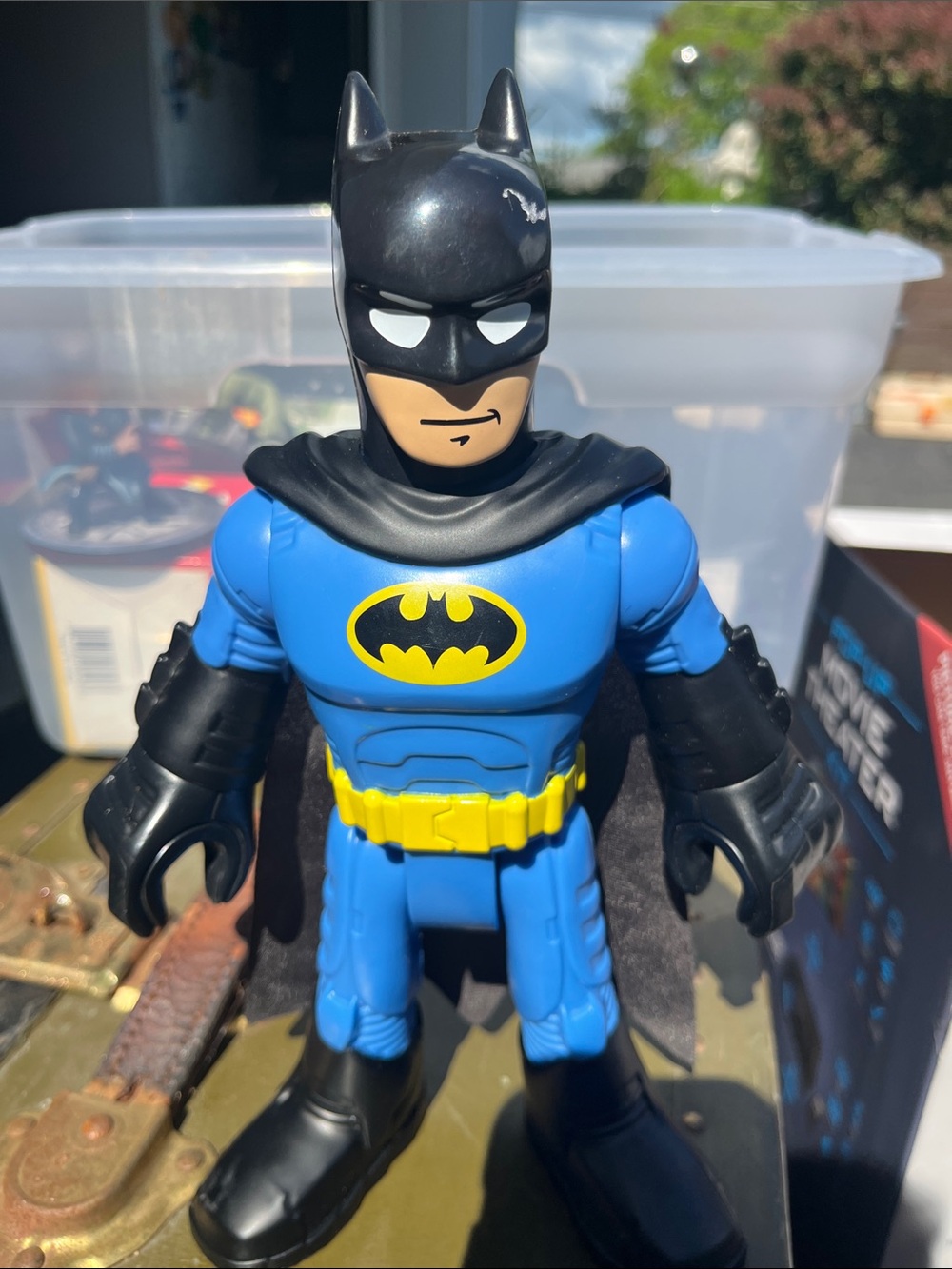 Mattel Batman Action Figure in Blue, Black, and Yellow